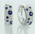 Classic Cubic Zirconia 14K White Gold Plated Sapphire Earrings & Ring for Women